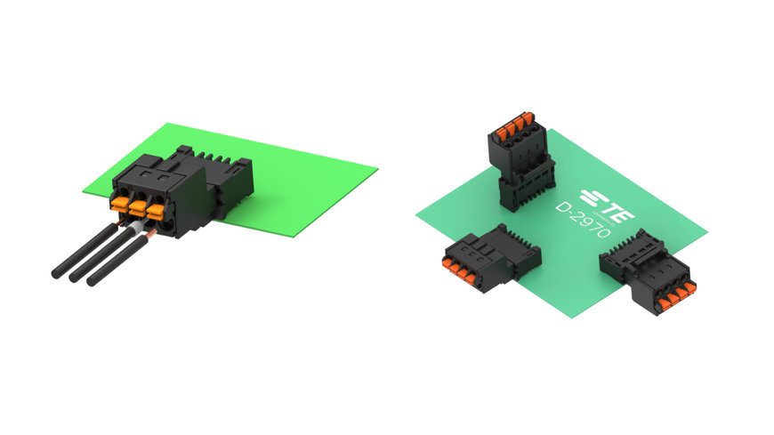 TE Connectivity launches Dynamic Series D-2970 Push-In PCB connectors